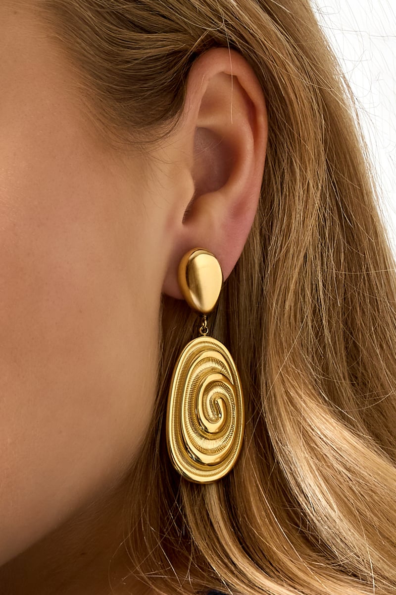 Orecchini pendenti in acciaio inossidabile di forma irregolare, casual, quotidiani, semplici, gioielli da donna