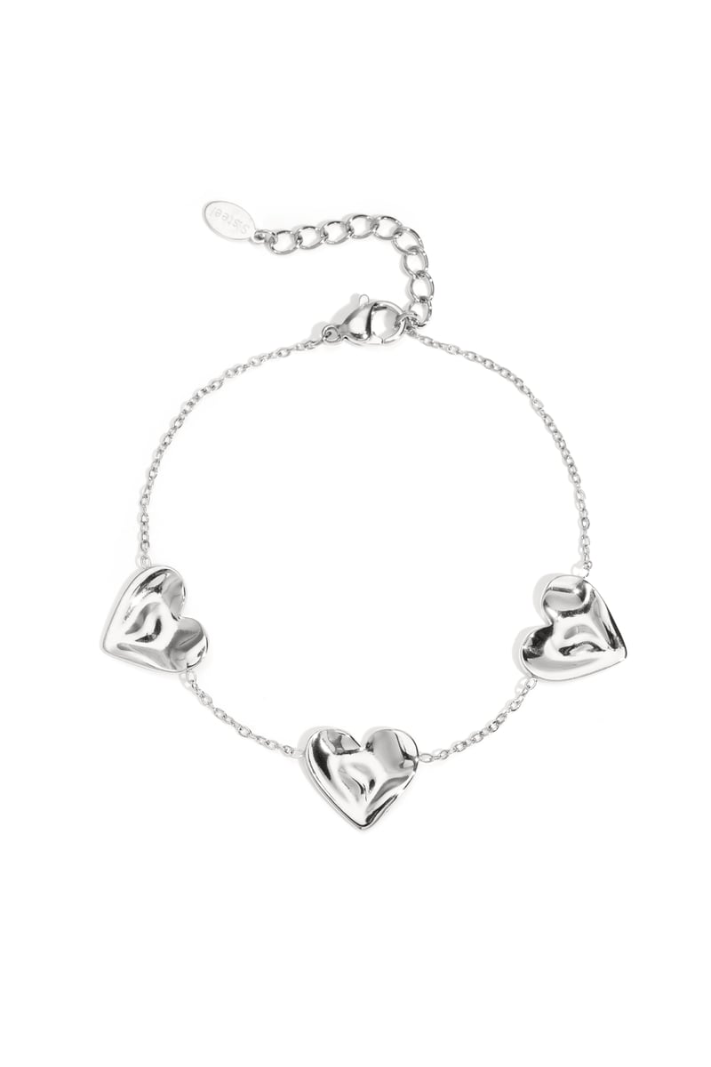 Braccialetti con ciondoli a forma di cuore, casual, quotidiani, semplici, gioielli da donna
