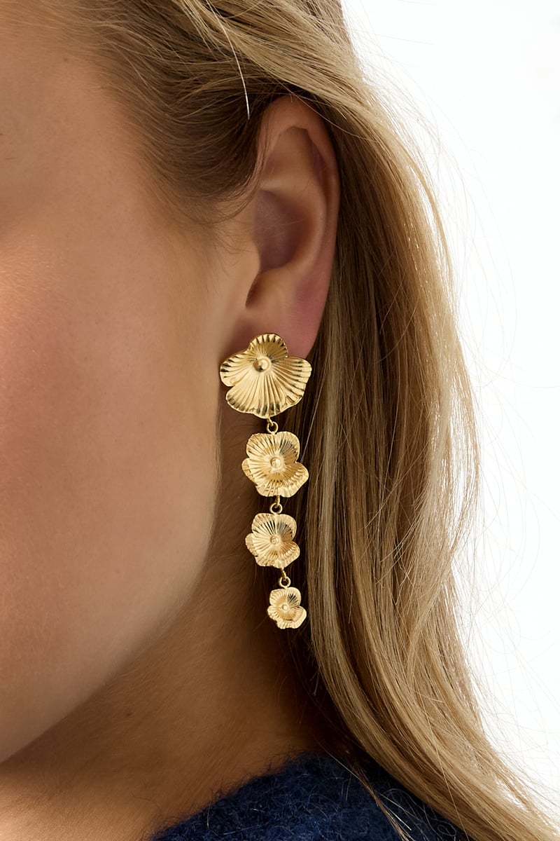 Orecchini pendenti con fiori, casual, quotidiani, per riunioni/feste, semplici, serie di gioielli da donna