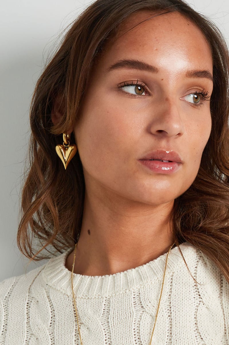 orecchini con pendenti a cuore grandi