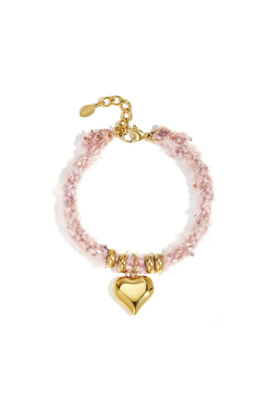 Braccialetti con ciondoli a forma di cuore, casual, quotidiani, semplici, gioielli da donna