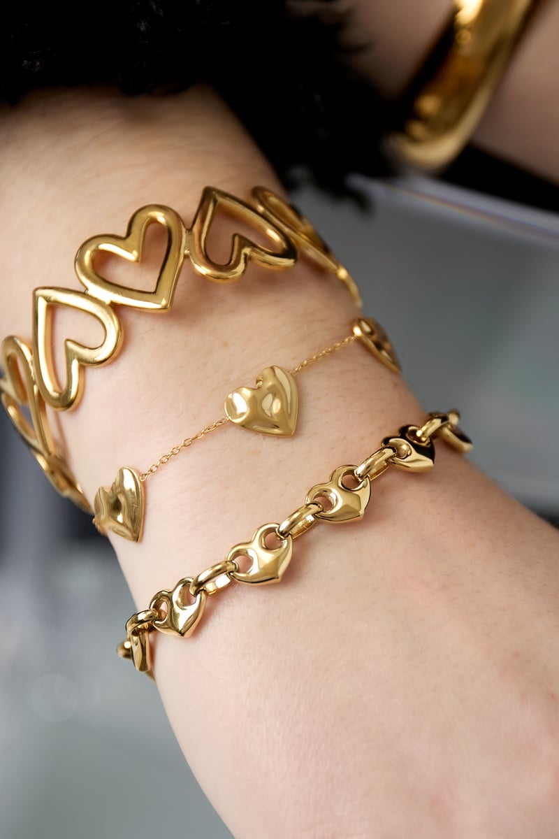 Braccialetti a catena in acciaio inossidabile, serie casual e semplice, gioielli da donna