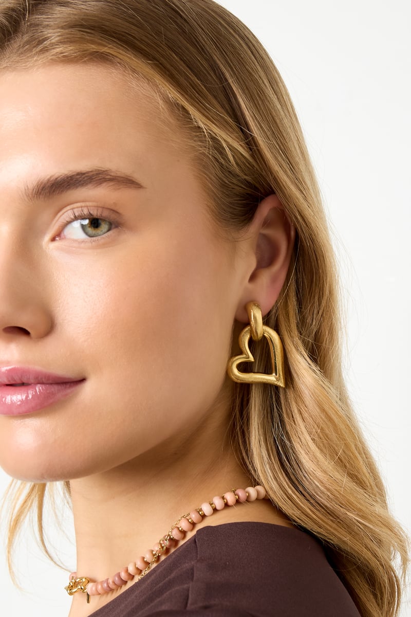 Orecchini pendenti a forma di cuore, casual, quotidiani, semplici, gioielli da donna