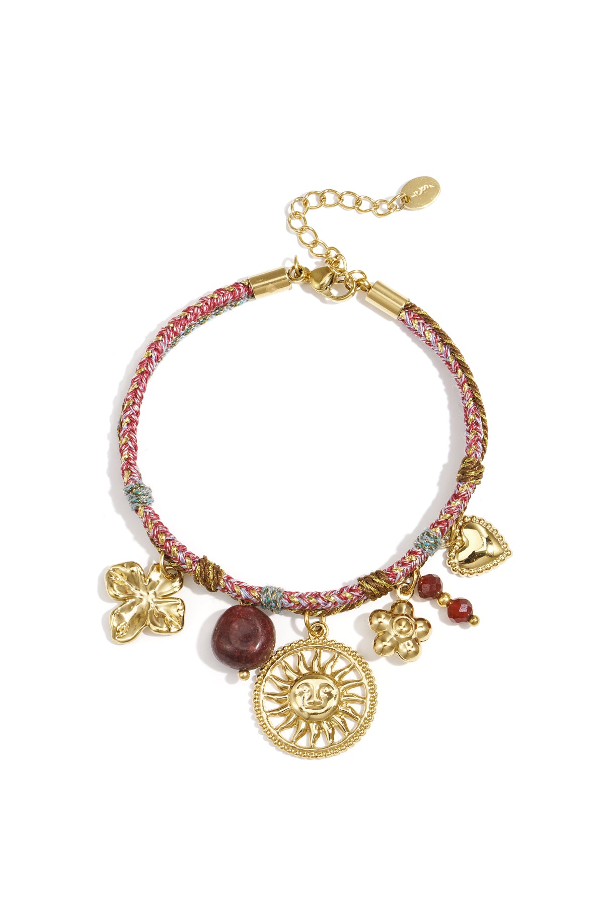 Braccialetti con ciondoli in acciaio inossidabile, serie semplice casual quotidiana, gioielli da donna