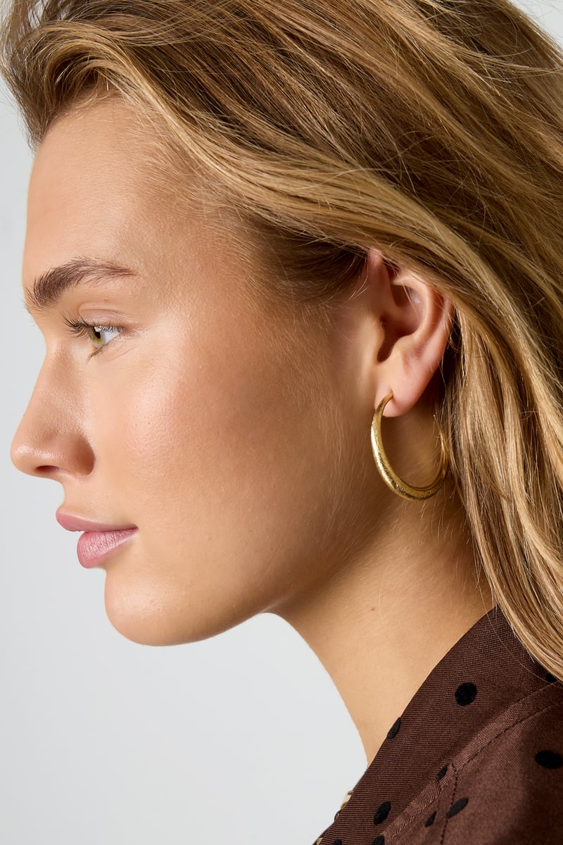 Orecchini a cerchio casual quotidiani semplici serie gioielli da donna