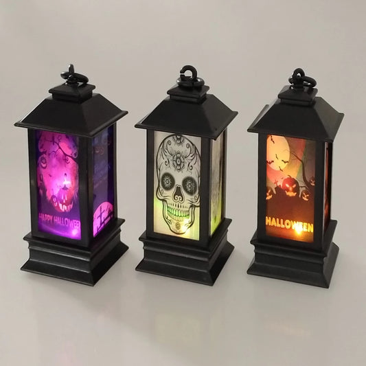 Lanterna di Halloween LED nera 13x5,2 cm