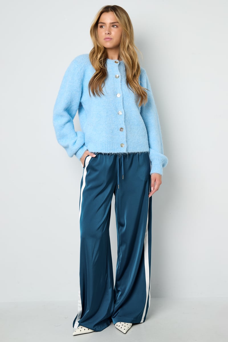 Pantaloni in raso a righe