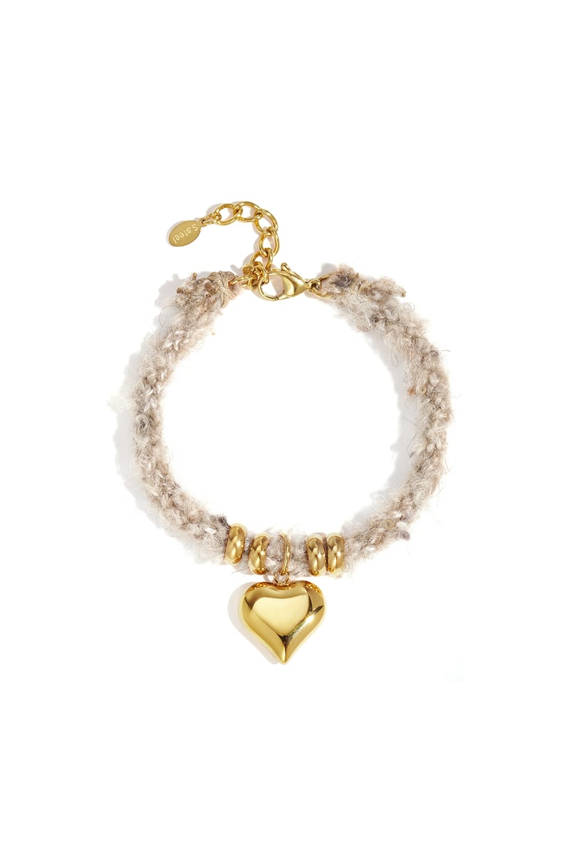Braccialetti con ciondoli a forma di cuore, casual, quotidiani, semplici, gioielli da donna