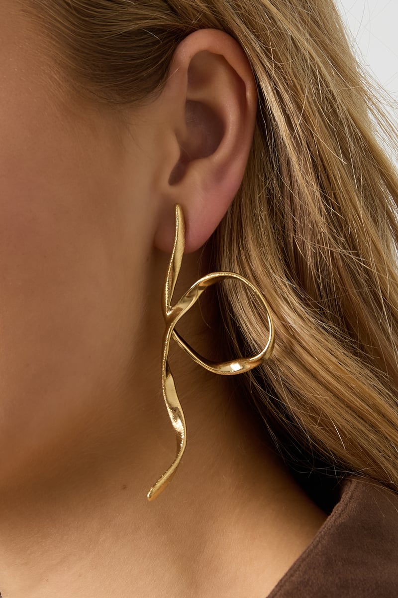 Orecchini a bottone linee Casual Quotidiano Semplice Serie Gioielli da donna