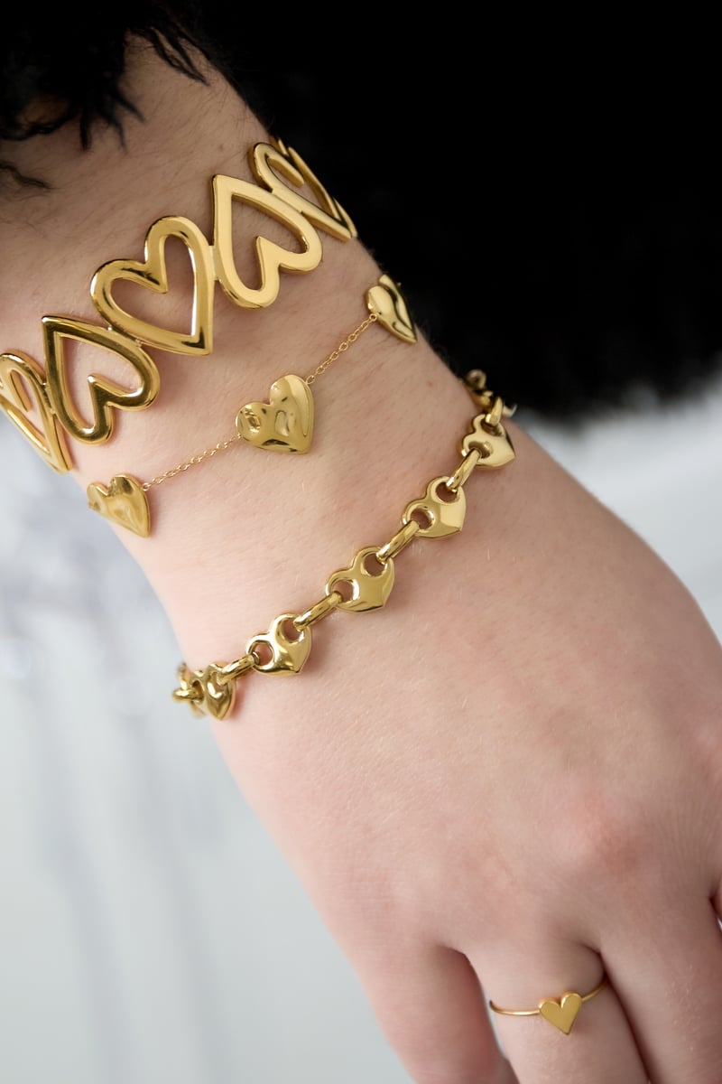 Braccialetti con ciondoli a forma di cuore, casual, quotidiani, semplici, gioielli da donna