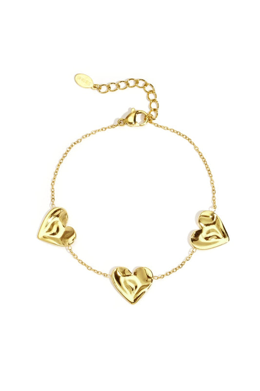 Braccialetti con ciondoli a forma di cuore, casual, quotidiani, semplici, gioielli da donna