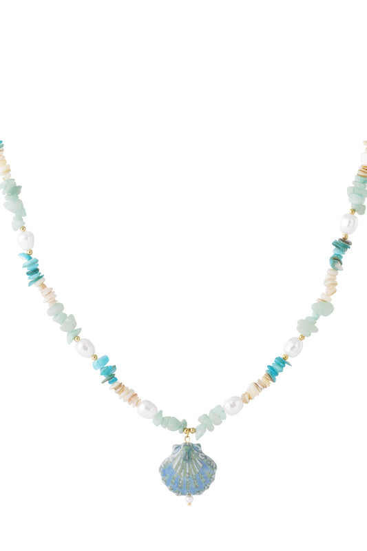 Collane con perline di pietra, stile tartaruga, casual, per vacanze/spiaggia, semplici, da donna