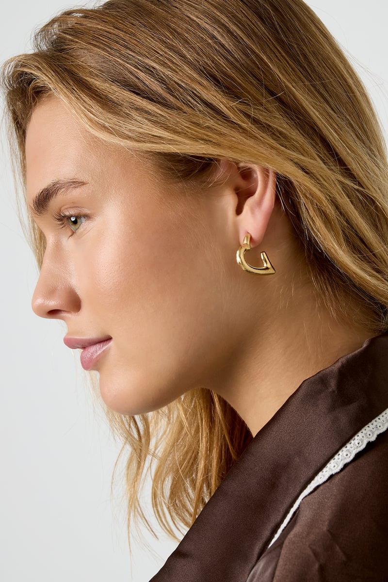 Orecchini a cerchio a forma di cuore, casual, quotidiani, semplici, gioielli da donna