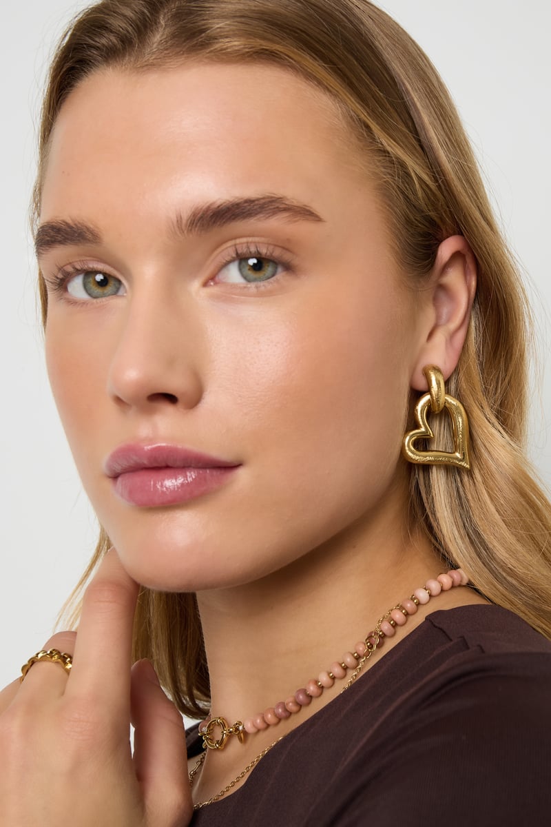 Orecchini pendenti a forma di cuore, casual, quotidiani, semplici, gioielli da donna