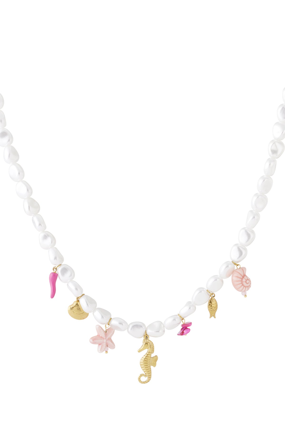 Collane con perline di perle finte, stile tartaruga, casual, per vacanze/spiaggia, semplici, da donna