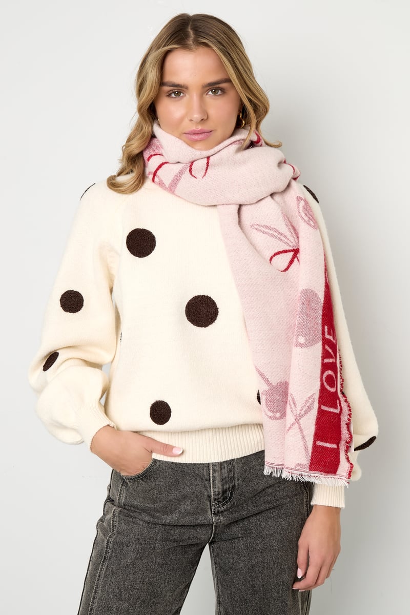 Sciarpe invernali ciliegia Casual Acrilico Accessori quotidiani