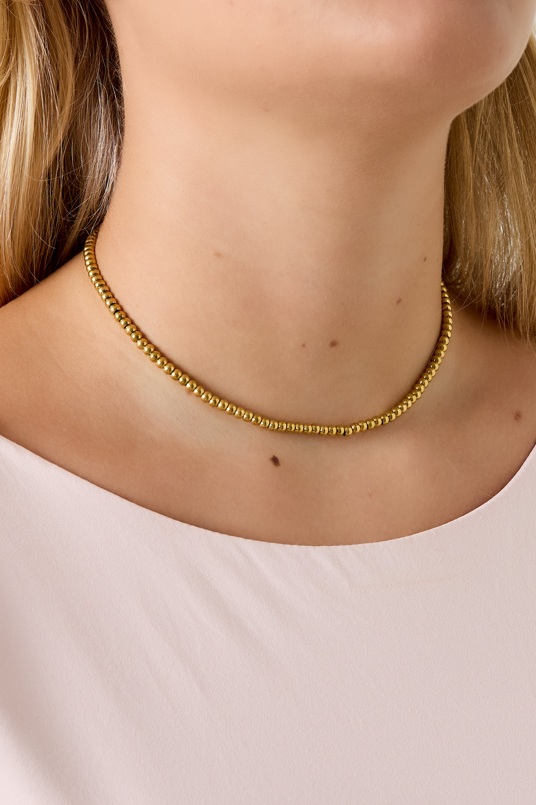 Collana di perline solide - 4 mm