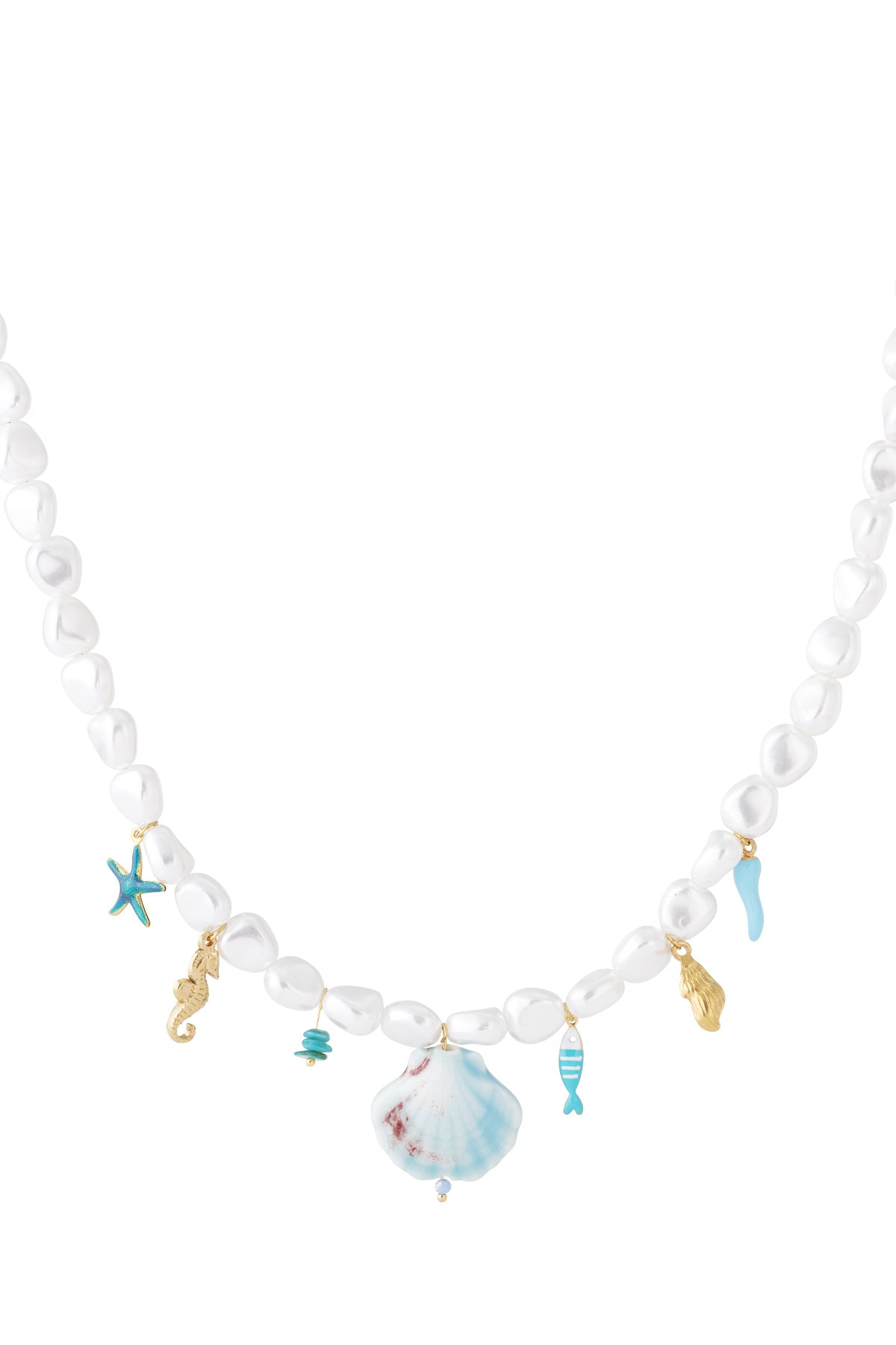 Collane di perle artificiali con perline, stile tartaruga, casual, per vacanze/spiaggia, semplici, da donna