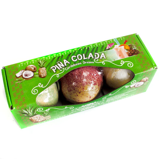SET OF 3 BATH BOMBS - PIÑA COLADA