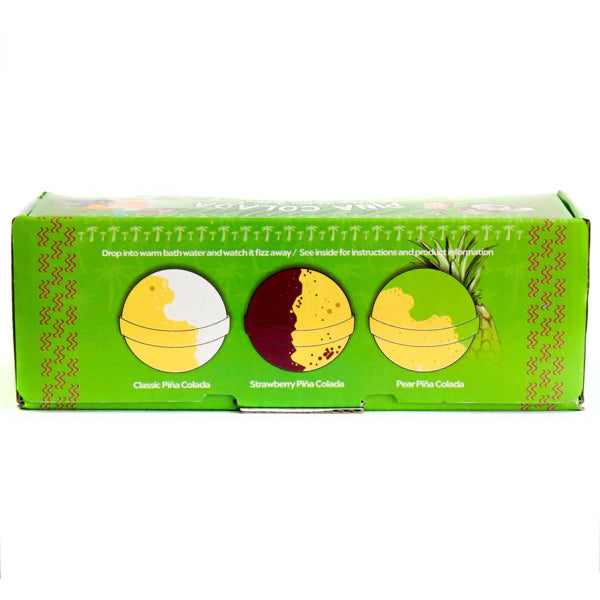 SET OF 3 BATH BOMBS - PIÑA COLADA